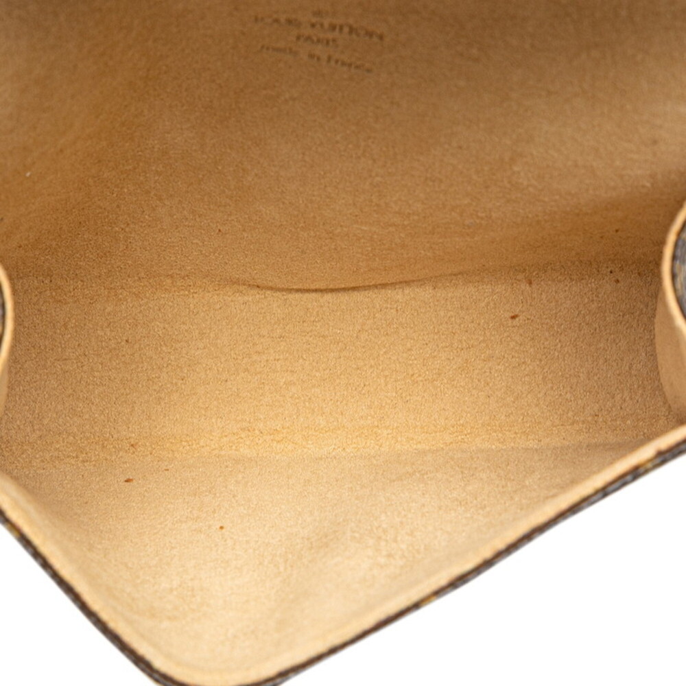 LOUIS VUITTON Authentic Brown Monogram Leather Pochette Hobo Bag - Picture 5 of 15